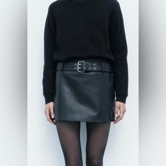 ZARA Leather Mini Skirt Limited Edition - Picture 5 of 7